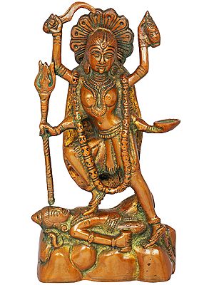 8" Goddess Kali In Brass | Handmade | Made In India