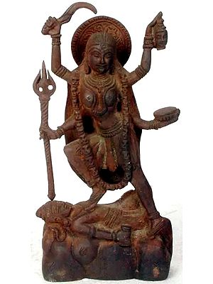 8" Goddess Kali In Brass | Handmade | Made In India