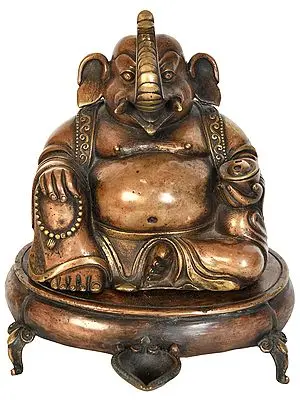 Lord Ganesha Incense Burner with Lamp - Made in Nepal