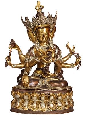 14" Ushnishvijaya – The Mother of All Buddhas In Brass | Handmade | Made In India