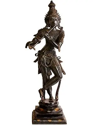 35" Large Size Why is Lord Krishna Black? In Brass | Handmade | Made In India