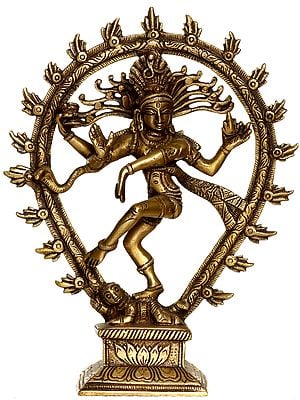 9" Nataraja Brass Sculpture | Handmade | Made in India