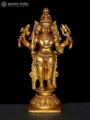 5" Goddess Mariamman Sculpture in Brass | Handmade | Made in India