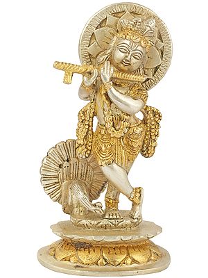 5" Muralidhar Krishna Brass Idol | Handmade | Made In India