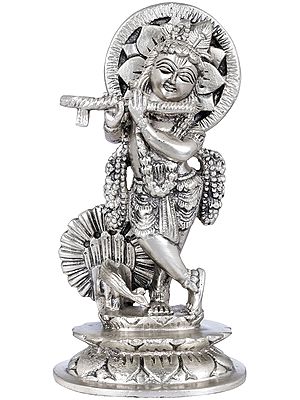 5" Muralidhar Krishna Brass Idol | Handmade | Made In India