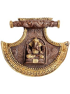 7" Lord Ganesha (Wall Hanging Fan) In Brass | Handmade | Made In India