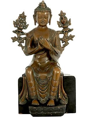 15" The Future Buddha Maitreya In Brass | Handmade | Made In India