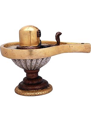 8" Shiva Linga Statue in Brass | Handmade | Made in India