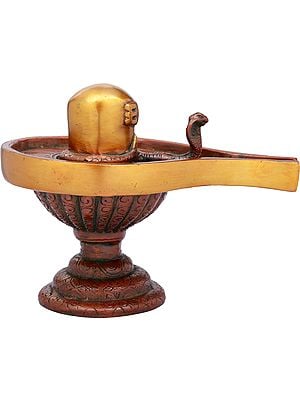 8" Shiva Linga Statue in Brass | Handmade | Made in India