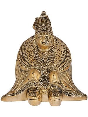 7" Shivaji's Protector Tulja Bhavani In Brass | Handmade | Made In India