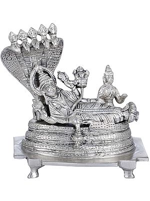 5" Brass Sheshasayi Vishnu Statue | Handmade | Made in India