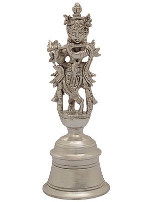 5" Shri Krishna Puja Bell in Brass | Handmade | Made in India