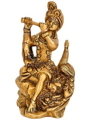 Krishna Playing on Flute (Small Statue)