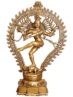 54" Large Nataraja In Brass | Handmade | Made In India