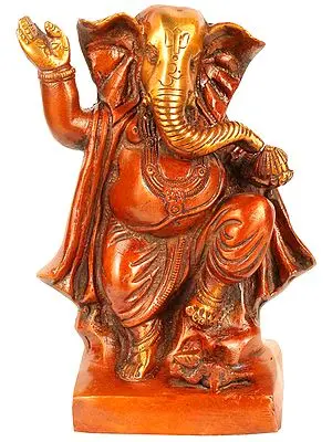 Lord Ganesha with One Hand Lifted Up