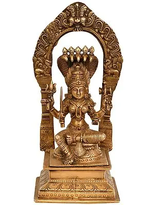 9" Goddess Mariamman In Brass | Handmade | Made In India