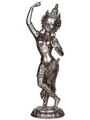 20" Tibetan Buddhist  Mahamaya Devi - Mother of Shakyamuni Buddha In Brass | Handmade | Made In India