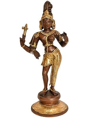 11" Ardhanarishvara Brass Sculpture | Handmade Idol | Made in India