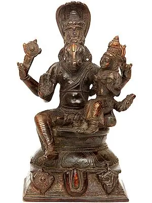 6" Hayagriva Avatar of Vishnu with Shakti In Brass | Handmade | Made In India