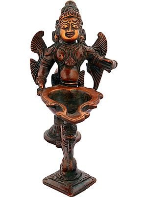 5" Garuda Lamp In Brass | Handmade | Made In India