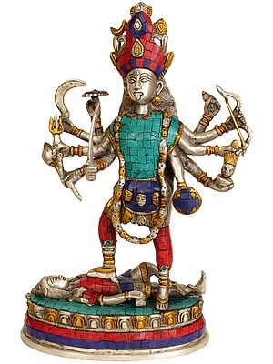 14" Goddess Kali In Brass | Handmade | Made In India