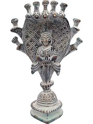 5" Incense Burner for Ten Sticks on the Serpent's Hoods In Brass | Handmade | Made In India