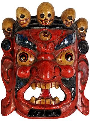 Tibetan Buddhist Mahakala Wall Hanging Mask