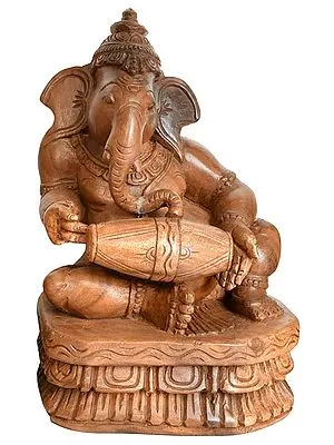 Musician Ganesha Playing Dholaka