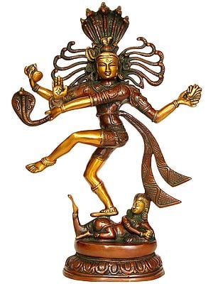 17" Lord Shiva as Nataraja In Brass | Handmade | Made In India
