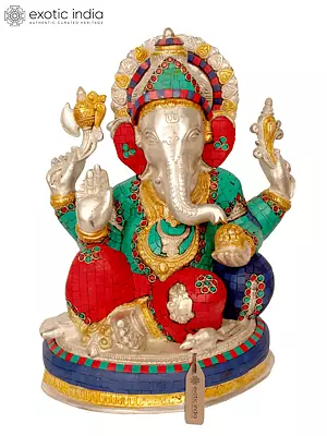 13" Lord Ganesha In Brass | Handmade | Made In India