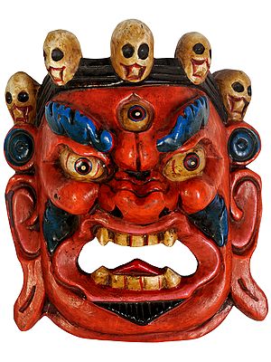 Mahakala Wall Hanging Mask (Tibetan Buddhist Deity)