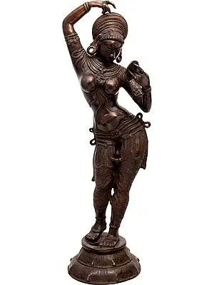 39" The Irresistible Daivika Apsara In Brass | Handmade | Made In India