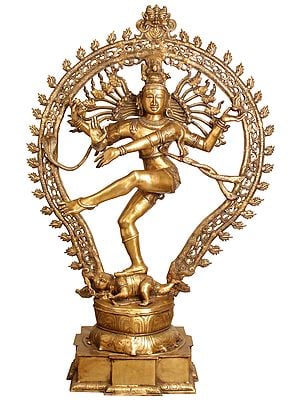 56" Large Size Large Nataraja In Brass | Handmade | Made In India