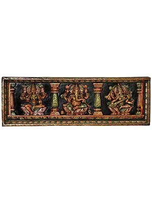 The Great Trinity Panel - Lakshmi, Ganesha and Saraswati