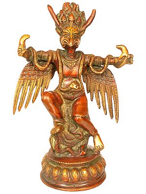 8" Garuda In Brass | Handmade | Made In India