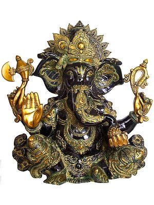 26" Bhagawan Ganesha In Brass | Handmade | Made In India