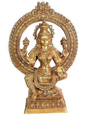 34" Large Size Goddess Lakshmi In Brass | Handmade | Made In India