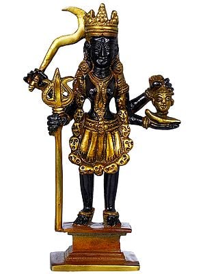 7" Mother Goddess Kali (Saviour of Truth) In Brass | Handmade | Made In India
