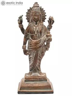 7" Dhanvantari - The Physician of Gods In Brass | Handmade | Made In India