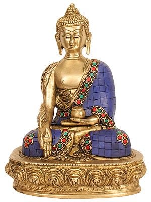 Brass Idol of Deity Lapis Buddha Healing | Medicine Buddha Statue