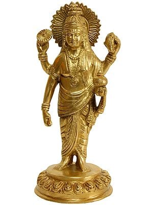 7" Dhanvantari Brass Statue - The Physician of Gods | Handmade | Made in India