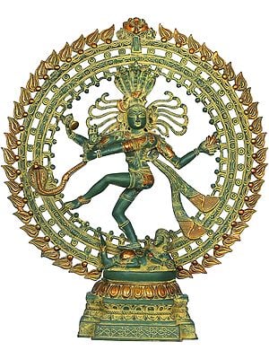 22" Lord Shiva as Nataraja In Brass | Handcrafted In India
