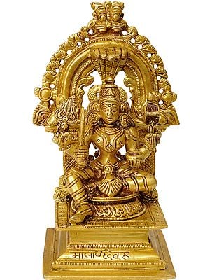 5" South Indian Goddess Durga-Mariamman In Brass | Handmade | Made In India