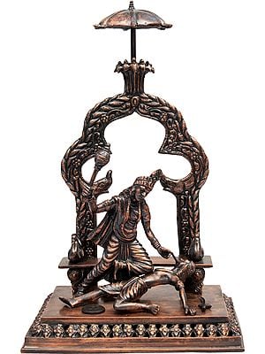 14" Mahavidya Bagalamukhi Super Rare Statue in Brass | Handmade | Made in India