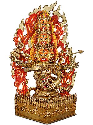 Rahula - The Deity Who Saves Us from Negative Astrological Influences (Made in Nepal Tibetan Buddhist Deity)