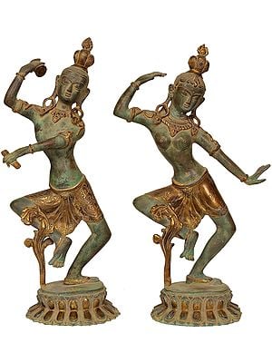 17" Dancing Shiva Parvati in Brass | Handmade | Made In India