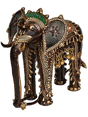 Elephant with ghungroos (Folk Statue from Bastar)
