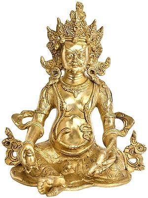 10" Jambhala (God of Wealth) Brass Statue | Handmade | Made in India
