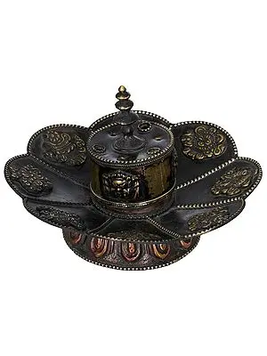 Incense Stick Holder and Burner with Ashtamangala Symbols