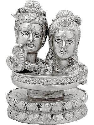 6" Shiva Parvati Linga in Brass | Handmade | Made in India